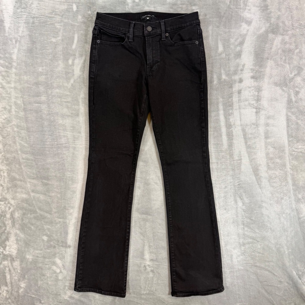 Lucky Brand Sweet Mid Rise Bootcut Jeans Women's Size 4/27 Black Stretch Denim